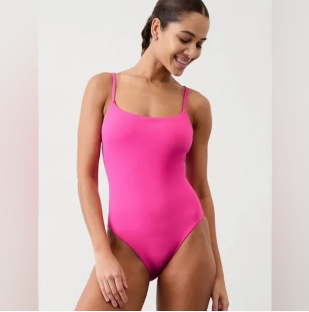 Athleta Hot Pink Scoop Bathing Suit